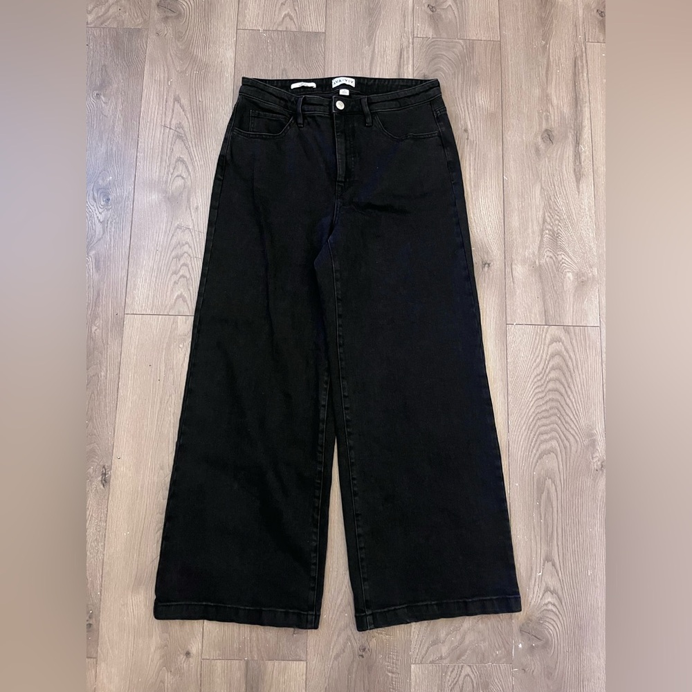 Ava & Viv Black Flare Wide-Leg Jeans